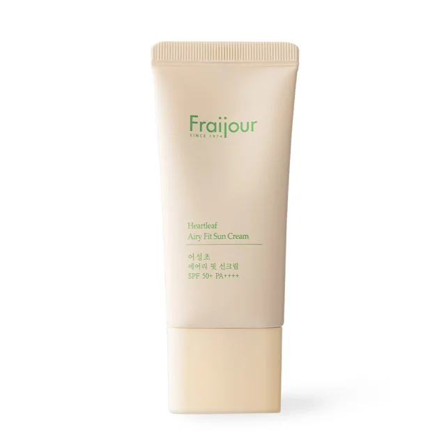 کرم ضد آفتاب فریجور مدل هارتلیف ایری فیت ۵۰ گرم Fraijour Heartleaf Airy Fit Sun Cream 50g
