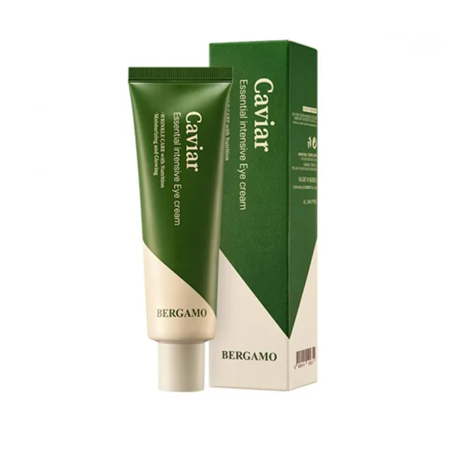 کرم دور چشم ضد چروک و آبرسان خاویار برگامو BERGAMO Caviar Essential Intensive Eye Cream